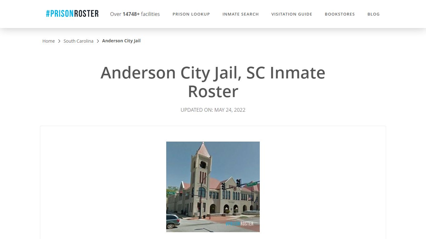 Anderson City Jail, SC Inmate Roster